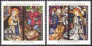 Germany 1995 Christmas/ Greetings/ Nativity/ Stained Glass/ Art/ Craft 1v (n42605)