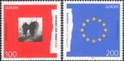 Germany 1995 Europa/ Peace/ Freedom/ Military/ Soldiers/ War/ Flag/ WWII 2v set (ex1093)