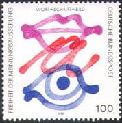 Germany 1995 Freedom of Expression/ Art/ Eye/ Mouth/ Writing/ Animation 1v (n33577)