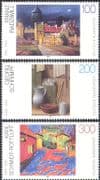 Germany 1995 Paintings/ Art/ Artists/ Cat/ Buildings/ Tower/ Abstract/ Modern 3v set (n31292)