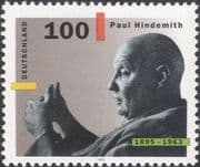 Germany 1995 Paul Hindemith/ Music/ Composer/ Arts/ Musician/ Violinist 1v (n45979)