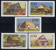 Germany 1996 Farmhouses / Welfare / Buildings / Architecture / Farming 5v set (n31267)