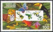 Germany 1996 Leopard/ Toucan/ Frog/ Butterfly/ Wildlife/ Nature/ Cats/ Birds/ Protection/ Conservation/ Environment 1v n19464