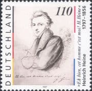 Germany 1997 Heinrich Heine/ Poet/ Writing/ Writers/ People 1v (n43463c)