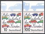 Germany 1997 Road Safety / Cars / Bus / Lorry / Motoring / Animation 2v set (n27965)