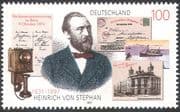 Germany 1997 von Stephan/ UPU/ Postcards/ Post/ Mail/ Ship/ Telephone/ Transport 1v (n31857)