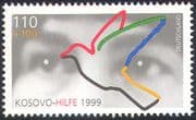 Germany 1999 Dove/ Eyes/ Welfare/ Birds/ "KOSOVO- HILFE 1999"/ Animated 1v (n29650)