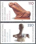 Germany 1999 Sculpture/ Art/ Statues/ Culture/ Heritage 2v set (n33406)