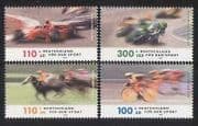 Germany 1999 Sports/ Motor Racing/ Motorcycles/ Cycling/ Bikes/ Horses 4v set (n27869)