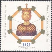 Germany 2000 Aachen Cathedral / Religion / Charlemagne / Royalty 1v (n33417)