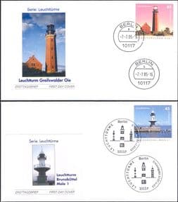 Germany 2005 LIGHTHOUSES/ Maritime Safety/ Buildings/ Architecture  2 x FDC's (n15298)