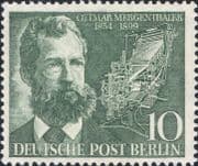 Germany (B) 1954 Ottmar Mergenthaler/ Linotype/ Printing/ Machine/ Industry/ Business 1v (n46751)