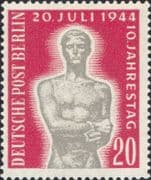 Germany (B) 1954 Statue/ Sculpture/ War/ Military/ Peace/ Art/ Artists 1v (n46752)