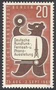 Germany (B) 1961 Radio/ Television/ Bear/ Exhibition/ Radio Mast/ TV 1v (n41187)