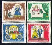 Germany (B) 1966 Frog Prince/ Fairy Story/ Folk Tale/ Books/ Writing/ Grimm Bros. 4v set (n28334)