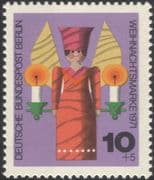 Germany (B) 1971 Christmas/ Greetings/ Angel/ Candles/ Animation 1v (g10131)