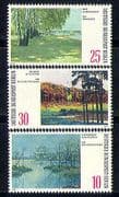 Germany (B) 1972 Art / Paintings / Lakes / Trees / Nature / Artists 3v set (n31289)