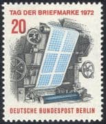 Germany (B) 1972 Stamp Day/ Gravure Printing Press/ Rotogravure/ Stamps/ Philately 1v (n44324)