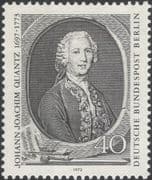 Germany (B) 1973 Johann Quantz/ Music/ Composer/ Arts/ Musician/ Flautist/ People 1v (n45976)