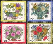 Germany (B) 1974 Relief Fund/ Wild Flowers/ Plants/ Nature/ Welfare/ Bouquet 4v set (n28121a)
