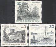 Germany (B) 1976 Views/ Yacht/ Boat/ Park/ Trees/ Lake/ Tourism/ Spandau/ Tiergarten 3v set (n28327)
