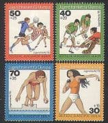 Germany (B) 1976 Youth Fund / Sports / Games / Handball / Hockey / Swimming 4v set n35407