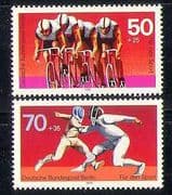 Germany (B) 1978 Sports/ Cycle Racing/ Cycling/ Fencing/ Bikes/ Bicycle/ Transport 2v set (n28115)