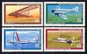 Germany (B) 1979 Aviation / Transport / Planes / Aircraft / Glider 4v set (n28270)
