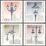 Germany (B) 1979 Electric Street Lights/ Gas Lamps/ Technology 4v set (n27505)