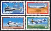 Germany (B) 1980 Aviation / Transport / Planes 4v (n28271)