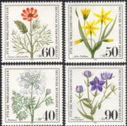 Germany (B) 1980 Relief Fund/ Wild Flowers/ Plants/ Nature/ Welfare/ Conservation/ Health 4v set (n28121b)