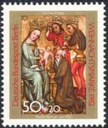 Germany (B) 1982 Christmas/ Greetings/ Nativity/ Art/ Carving/ Kings/ Magi 1v (g10121)