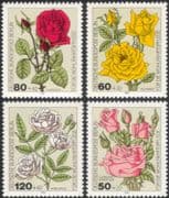 Germany (B) 1982 Relief Fund/ Roses/ Flowers/ Plants/ Nature/ Welfare/ Horticulture 4v set (n28121d)