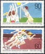 Germany (B) 1982 Sports Fund/ Volleyball/ Athletics/ Games/ Animation 2v set (n27517)