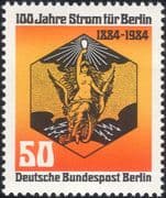 Germany (B) 1984 Berlin Electricity Supply 100th/ Power/ Energy/ Electric/ Statue/ Art 1v (n46219)