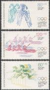 Germany (B) 1984 Cycling/ Canoeing/ Athletics/ Sports/ Games/ Bikes 3v set (n27513)