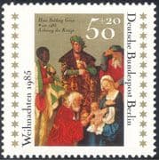 Germany (B) 1985 Christmas/ Greetings/ Nativity/ Art/ Artist/ Painting/ Kings/ Magi/ Three Wise Men 1v (g10123)