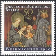 Germany (B) 1986 Christmas/ Greetings/ Nativity/ Art/ Painting/ Kings/ Magi Three Wise Men 1v (g10124)