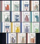 Germany (B) 1987 Tourism/ Lion/ Airport/ Buildings/ Statue/ Mining Museum/ Church 15v set (n30207)