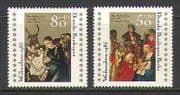 Germany + Berlin 1985 Christmas / Nativity / Art / Cattle / Magi 2v (n21278)