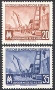 Germany (DDR) 1956 Crane/ Rail/ Railway/ Industry/ Leipzig Fair/Transport 2v set (n27580)