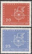 Germany (DDR) 1958 Leipzig Fair/ Industry/ Commerce/ Business/ Trade/ Dove 2v set (n43660)