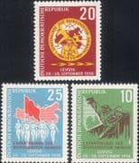 Germany (DDR) 1958 Military Games/ Sports/ Soldiers/ Athletes 3v set (n43463b)