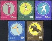 Germany (DDR) 1965 Sports/ Show Jumping/ Horses/ Pistol Shooting/ Fencing/ Pentathlon/ Games 5v set (n44395)