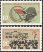Germany (DDR) 1973 Workers Militia/Military/Army/ Rifle/Shooting 2v set n43663