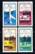 Germany (DDR) 1974 UPU/ Postal Transport/ Trains/ Rail/ Aviation/ Planes/ Boats/ Ships 4v set n27382