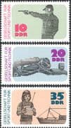 Germany (DDR) 1976 Sports/ Pistol Shooting/ Diving/ Diver/ Model Boat 3v set (n43558)