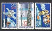 Germany (DDR) 1978 Interkosmos / Space / Satellite / Rocket s / Science 3v set (n24040)