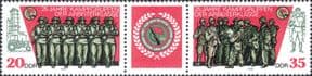 Germany (DDR) 1978  Workers Militia/ Military/ Soldiers/ Army  2v set + lbl  (n27023e)