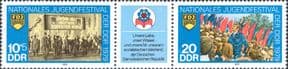 Germany (DDR) 1979  National Youth Festival/ Rally/ Flags  2v set + lbl  (n27023d)